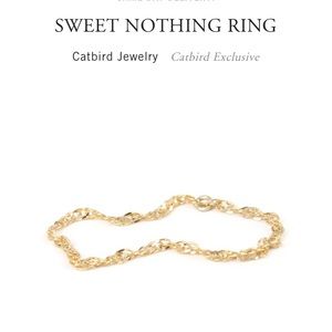 Catbird sweet nothing chain ring in 14k